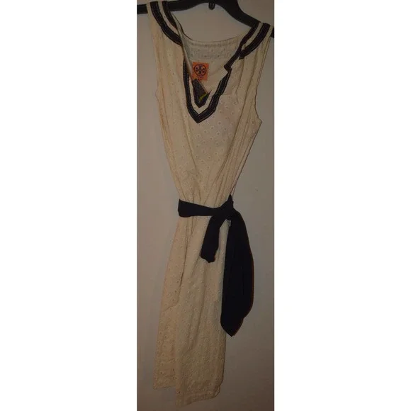 Tory Burch Dresses New Tory Burch Dress Cream Ivory Navy Blue